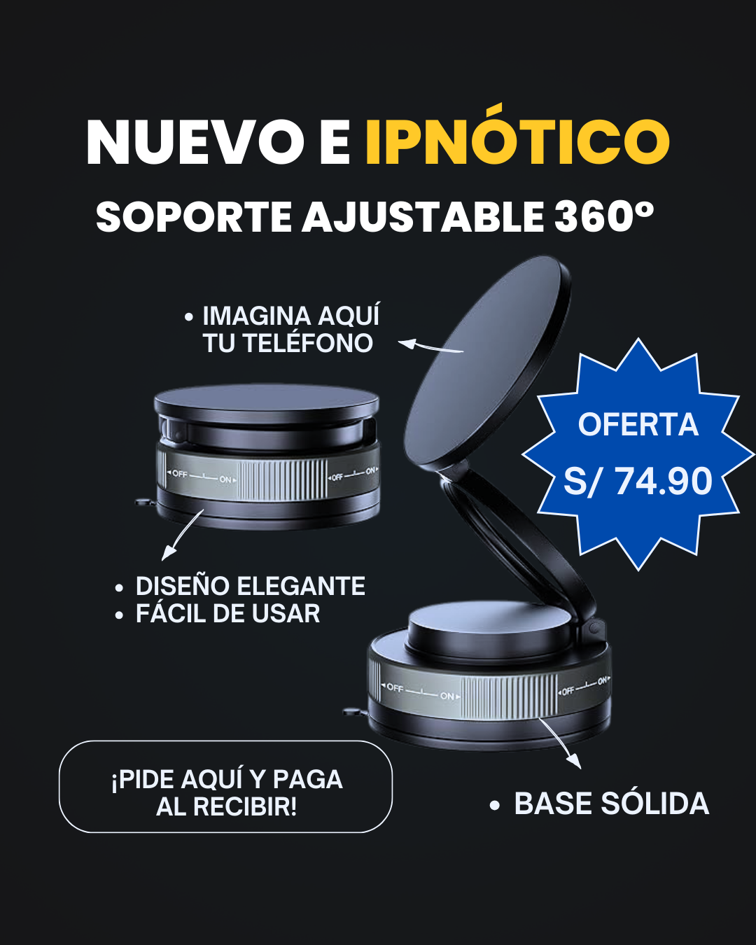 Soporte Magnético Titan 360°